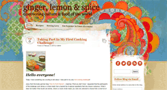 Desktop Screenshot of gingerlemonandspice.com